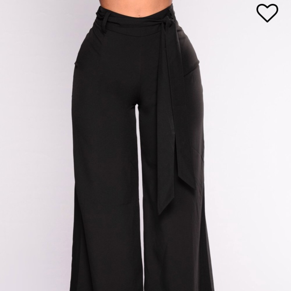 Fashion Nova tie black pants